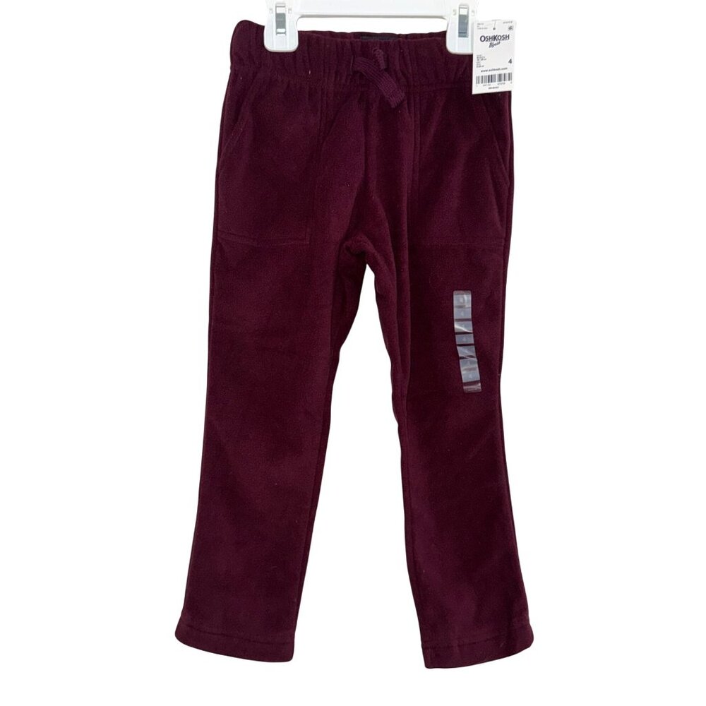 OshKosh Bgosh Toddler Fleece Pants Size 4 Burgundy
